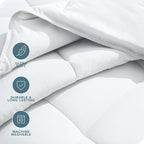 Bare Home Duvet Insert Comforter - Oversized Queen - Goose Down Alternative - Ultra-Soft - Premium 1800 Series - All Season Warmth - Bedding Comforter (Oversized Queen, White)