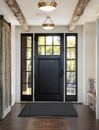 Yimobra Front Door Mat Outdoor Indoor Entrance, 100% Waterproof All-Season All Weather Doormat, Welcome Matt Outside Entry, Non Slip, Low Profile, Heavy Duty Patio Porch Floor Mats,47 x 32,Grey