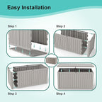 150Gal Outdoor Deck Box Waterproof, Lager Patio Storage Box Indoor and Outdoor Use, Lockable Resin Storage Bin for Patio Furniture Cushions Garden Tools, Package Delivery,UV Resistant-Grey
