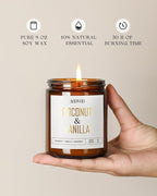 AOOVOO Eucalyptus/Vanilla/Lilac/Lavender Candles - 36 oz Scented Candles, Aromatherapy Candle, Soy Candle for Home Scented