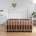 Bed Skirt King Size Ruffled Bed Skirts with Split Corners,14 Inch Drop Dust Ruffle Bed Skirt with Platform,Brown
