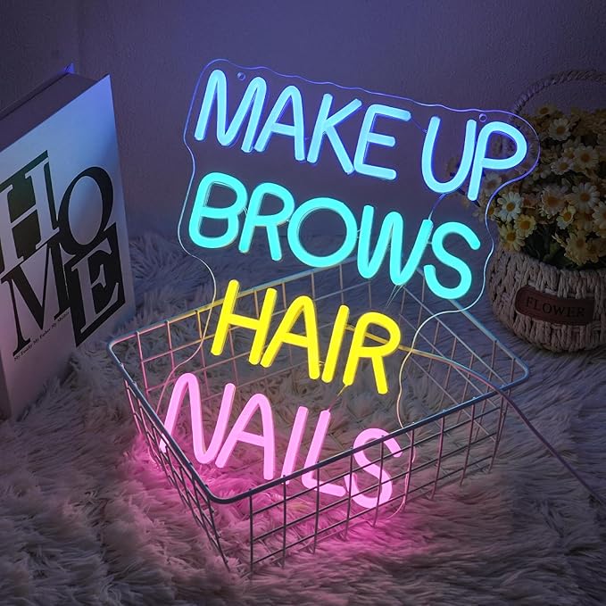 Makeup Studio Neon Sign for Wall Decor, Spa Beauty Room Neon Light,Dimmable Beauty Salon LED Light Up Sign for Bedroom, Business, Salon Decorations