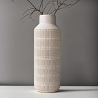 Farmhouse Large Ceramic Vase for Living Room Bedroom 15.75'' Flower Vase for Fake Plant Home Decor Office Table Shelf Fireplace Centerpieces Retro Vintage Classic Modern Rustic