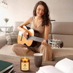 Vanilla Scented Candle Set 2 Pack, Candle for Home Scented, Odor Eliminating, Stress Relief, total15oz, 110 Hours Long Lasting Candles, Soy Candle Gift Set for Women