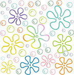187PCS Flower Bubbles Wall Decals Under The Sea Birthday Party Decorations Ocean Wall Stickers Wall Decor for Bathroom Nursery Bedroom Home Classroom Car