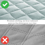 Southshore Fine Living, Inc. Twin Quilt Bedding Set, Soft Microfiber Coverlet Bedspread, Stain and Pet Hair Resistant Bedding, XL/Twin Blue Quilt Comforter Set with 1 Pillow Sham, Sky Blue