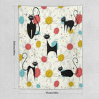 ICMOLYYENLO Abstract Cat Tapestry, Medieval Abstract Atomic Star Cat Vintage Home Wall Hanging Art Tapestry for Bedroom Living Room Dormitory 40x60 Inch