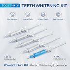 5 x Teeth Whitening Gel (4+1 Desensitizing Gel), No Sensitivity Teeth Whitening Gel Kit, Effective Teeth Whitener, Travel-Friendly Tooth Whitening Pen, Carbamide Peroxide Tooth Bleaching