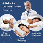 Cervical Neck Pillow for Sleeping, Ergonomic Pillow for Neck Pain Relief, Memory Foam Pillows for Bed, White Side Sleeper Pillows for Adults, 24" x 17"