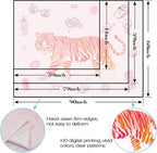 Lunerfex Y2K Tapestry Pink Tiger Wall Tapestry, Cute Tapestries for Bedroom Funny Tapestries Wall Hanging for Bedroom Living Room Decor Pink-3 44"x60"