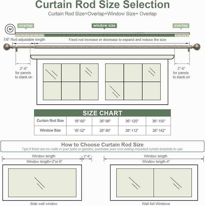 2 Pack Silver Curtain Rods for Windows 28 to 48 Inch,1'' Diameter Drapery Rods with Leaf Pattern Finials,Boho Adjustable Heavy Duty Curtain Rods Set,18-60'',Retro Silver