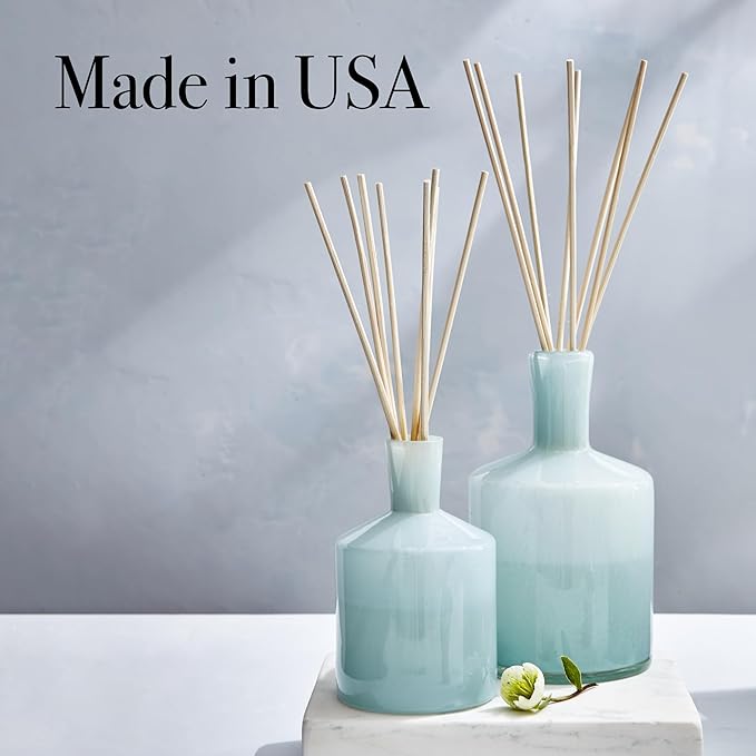 LAFCO New York Reed Diffuser Refill, Marine - 8.4 oz - Up to 4-Month Fragrance Life - Includes Natural Wood Reeds - Free of Dyes & Propellants - Made in The USA