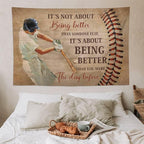 yowecso Baseball Tapestry Sport Theme Tapestry Wall Hanging for Bedroom Baseball Tapestries Aesthetic Wall Decor for Home Dorm Living Room 60"x90"