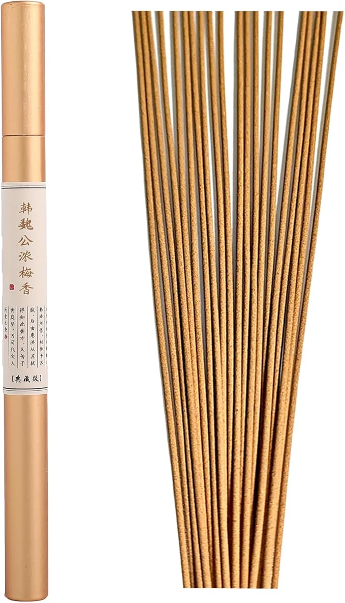 Plum Blossoms Incense Sticks - Sandalwood, Osmanthus, Cypress, Goose Pear Scented Incense - Natural Chinese Home Fragrance