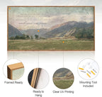 Aurlan Numbers 6:24-26 May The Lord Bless You Wall Art(40"x20"), Large Jesus Christian Bible Verse Scripture Canvas Artwork, Abstcat Watercolor Mountain Landscape Nature Decor for Home Dining Room Christ Gift