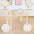 Kids Table and 2 Chairs Set, Height Adjustable (17.7"-26.1") Toddler Table and Chair Set, Multi-Activity Table with Graffiti Desktop, Children’s Table and Chairs for Classroom, Home & Daycare