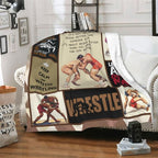 Wrestling Blanket for Boys Girls Women Men Wrestle Gifts Sports Throw Blanket Plush Cozy Flannel Fleece Fuzzy Blankets 50"X40"