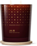 Skandinavisk JUL 'Christmas' Scented Candle with 2 Wicks, Special Edition, Scent Notes: Baked Gingerbread, Winter Cloves and Spiced Oranges, Vegan Formula, 12.3 oz.