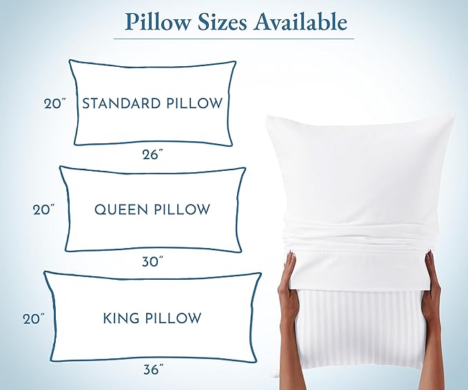 California Design Den 2-Pack Bed Pillows Standard Size Set of 2 for Sleeping, Cooling Luxury Hotel Pillows, for Back, Stomach or Side Sleepers