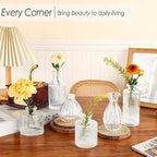 Clear Glass Bud Vases Set of 36, Mini Flower Vase for Centerpieces, Small Clear Vases in Bulk for Wedding Decorations, Vintage Vase for Table, Recepetion, Home Décor