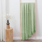 inhand Sage Green Throw Blanket for Couch, Soft Living Room Home Decor Knitted Twin Size Blanket, Outdoor Lightweight Breathable Summer Blanket, Farmhouse Warm Woven Decorative, 60"x80"
