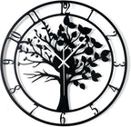 20inch/50cm Large Tree of Life Wall Clocks for Living Room Decor,Bedroom,Battery Operated Metal Big Decorative Silent Non Ticking Wall Clock for Farmhouse(Tree of Life, 20 inches)