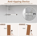 Kitchen Pantry Cabinet, 75" Tall Metal Pantry Cabinet with Two Drawers, Food Cupboards with Doors and Shelves, Freestanding Storage Cabinets for Dining, Living Room, White, Assemble Required