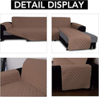 Easy-Going Sofa Slipcover L Shape Sofa Cover Sectional Couch Cover Furniture Protector Mat for Pets Dog Cat (X-Large,Brown/New Brown)