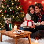 6 Pack Acrylic Picture Frame 5x7 inch, Magnetic Photo Frames, Clear Slanted Back Acrylic Frameless Transparent Frame for Desktop Display, Standing Photo Display Holder Gift for Home, Office