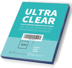 Binditek 100 Pack 6 Mil Clear Presentation Covers for Binding, Ultra Clear, 8.5 x 11 Inches, Letter Size, Square Corners, Un-Punched, Office Supplies