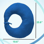 Professional Gaming Pillow for Lap; Arm Rest Pillow Gaming Lap Pillow with Crochet Support - Eliminate Pain in Gaming (Light Blue)