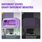 Bed Tent Twin Bed Canopy Portable Dream Tent for Adult Indoor Sleeping Tents with 2 Doors Breathable Private Space Tents, Violet