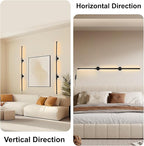 53.2 Inch Wall Lights, 360°Rotatable Wall Sconce, 3 Color Temperatures, Plug-in Dimmable Wall lamp for Bedroom, Living Room（1 Pack）