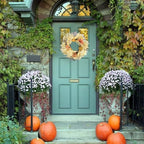 Admired By Nature Autumn Corn Husk Wreath - 26" Natural Fall Color Artificial Wreath - For Home Decor, Offices, Weddings, Events, Parties, Thanksgiving