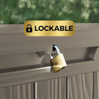 80 Gallon Lockable Resin Deck Box, Waterproof & UV-Resistant Outdoor Storage Box for Outdoor Cushion Storage, Garden Tools & Pool Accessories Storage, Gray