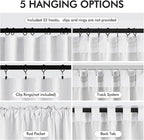 MIULEE 100% Blackout Curtains 102 Inch Long 2 Panels Set for Bedroom, Thick Faux Linen Black Out Curtain Room Darkening Back Tab Pleat Window Textured Drapes with Hooks for Living Room, Bright White