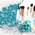 Lake Blue Vase Filler | 150PCS Pearls Bead for Centerpieces Vases | 8/14/20 mm No Hole Beads, Fake Pearls for Wedding Birthday Theme Party Table Centerpieces Decor