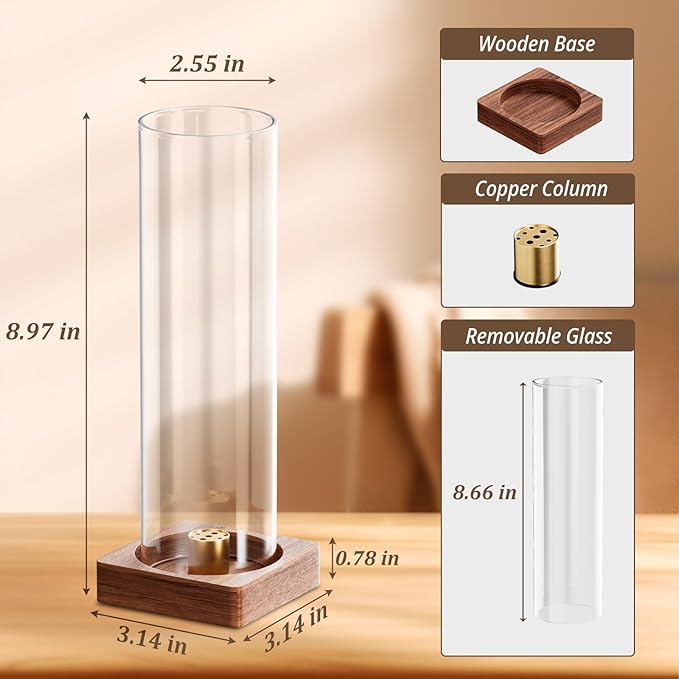 1 Pack Incense Holder for Sticks, Insence-Stick Holder Ash Catcher with Removable Glass, Anti-Ash Flying Mess-Free Incense Burner Holder, Perfect for Meditation Yoga Relaxation, Home Decor