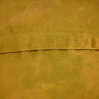 PF12 Goat Leather Handmade Eco-Friendly Mustard Pouf - 14" x 14" x 14", Solid Pouf, Recycled Foam with Fibre Fill Stuffed