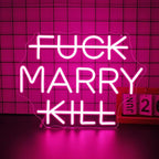 Neon Sign, Marry Neon Signs for Wall Decor Neon Pink LED Signs Room Neon Light Up Signs Home Decor for Bedroom Business Club Party Bars Shop Decoration USB Operated