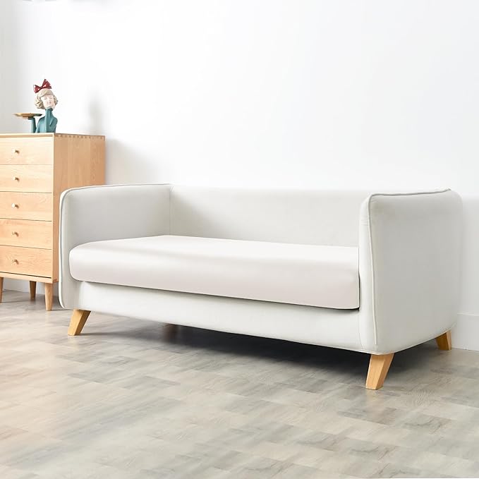 Yates Home PU Leather Couch Sofa Cushion Slipcover Water-Proof Elastic Chair RV Seat Covers Sofa Furniture Protector Slip Cover for Seater Replacement in Living Room（Loveseat, Beige）