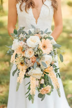 6PCS Champagne Snapdragon Artificial Flowers 29.5" Long Stem Delphinium Silk Faux Flowers Bulk for Tall Vase Wedding Home Garden Decor (Champagne)