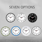 Wall Clock Modern 8 Inch Battery Operated Silent Non Ticking Small Analog Clock Decorative for Bedroom Kitchen Bathroom Office Home (Olive Green)