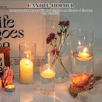 16 PCS Clear Cylinder Vases for Centerpieces | 4, 6, 8,10 Inch Tall Flower Vase for Wedding Decorations, Clear Floating Candle Vases in Bulk, Hurricane Candle Holdersfor Table, Home Décor