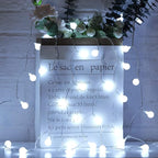 Minetom 66 Feet 200 Led Globe Ball String Lights - Fairy Plug-in With Remote, Waterproof for Indoor Outdoor Party Wedding Christmas Tree Garden Decoration, Pure White