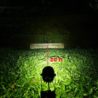 4-Spotlight Mini 50X Solar-Powered LED Spotlight (Cool White LED), Black Finish, Outdoor Garden Yard Landscape Downlight