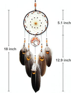 Urdeoms Tree of Life Dream Catchers for Girls Boho Dream Catcher Wall Decor for Bedroom Adult Crystal Red Agate Healing Stone Hanging Ornament Decoration Cute Room Decor 18" Length(NO.17)