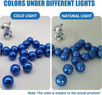 Blue Vase Filler | 150PCS Pearls Bead for Centerpieces Vases | 8/14/20 mm No Hole Beads, Fake Pearls for Wedding Birthday Theme Party Table Centerpieces Decor