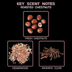 LOVSPA Reed Diffuser Set, Roasted Chestnuts Scented Oil Diffuser with Sticks, Home Fragrance Accessories for Bathroom Shelf Decor, Aroma Diffusers for Home or Office Fall Decor, USA Made