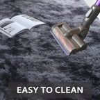 CAIYUECS Shag Area Rug,Indoor Ultra Soft Plush Rugs for Bedroom Living Room, Non-Skid Modern Nursery Faux Fur Rugs for Kids Room Home Decor (Tie-Dyed Dark Gray, 6x9 Feet)